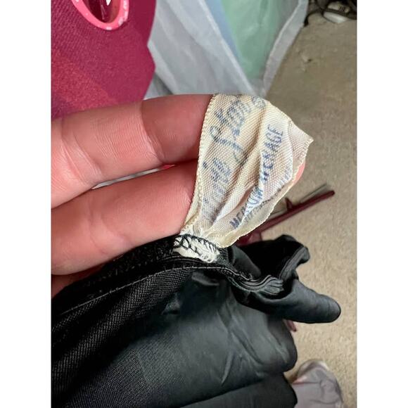 half slip skirt black slip 1950s - Picture 8 of 9